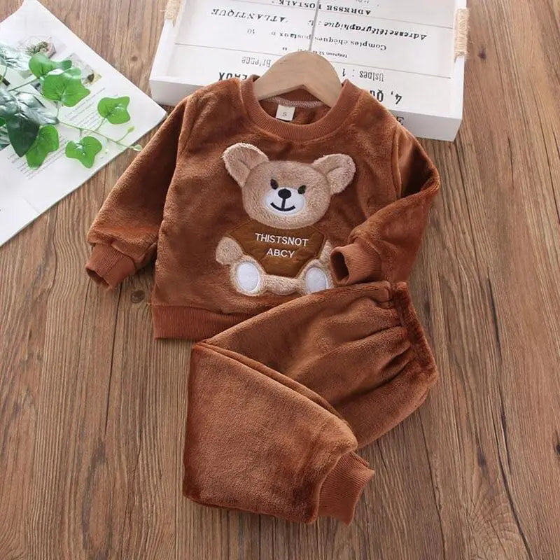 Cosy Fleece Hooded Outfit Set for Toddlers