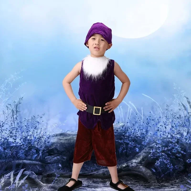 Children Snow White Seven Dwarfs Costume Children Christmas