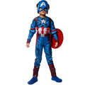 Halloween Purim Boys Captain Rogers Costume Blue Superhero M