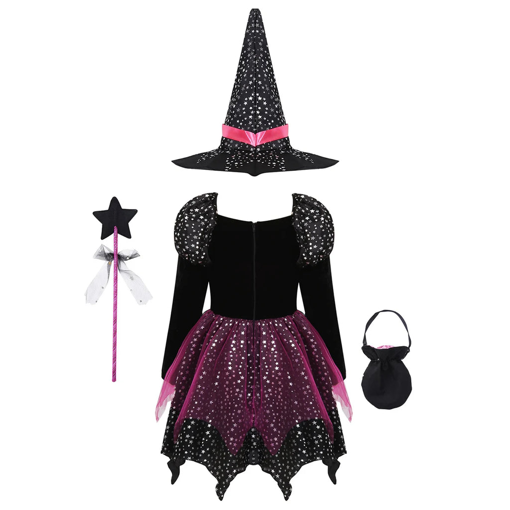 Witch Fancy Dress Costume Set for Kids