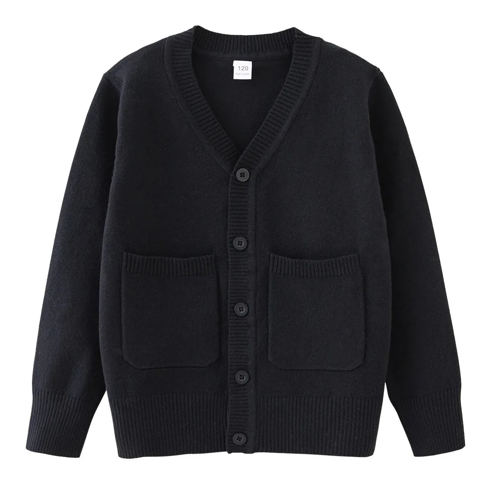 3 to 13 Years Navy Blue Sweater For Boys Children Outerwear