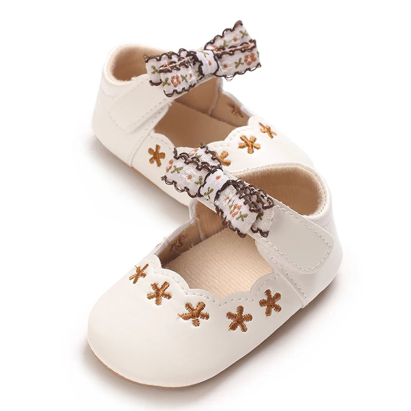 0-1Year Baby Shoes Infant Pre-Walker Shoes Girls Princess Bo