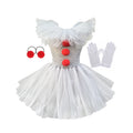 Girls Pennywise Clown Fancy Dress Costume