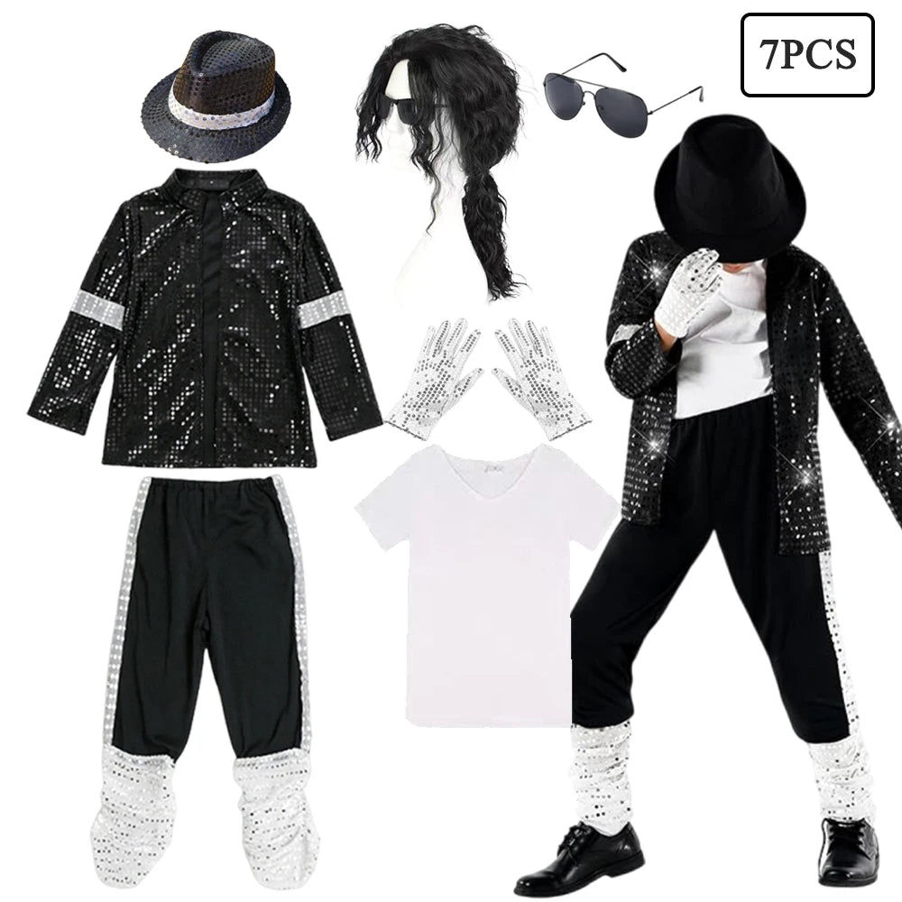 Kids Halloween Cosplay Outfit Boys Dance Show Performance Pa