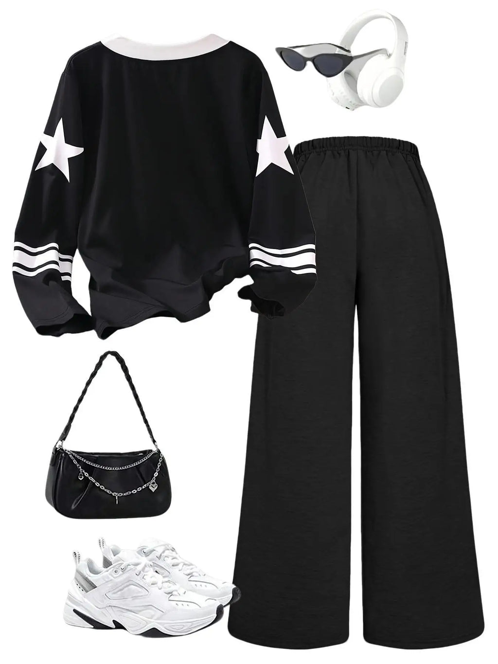 Girls' Spring/Autumn 2-Piece Casual Outfit: Teen Girls' Digi