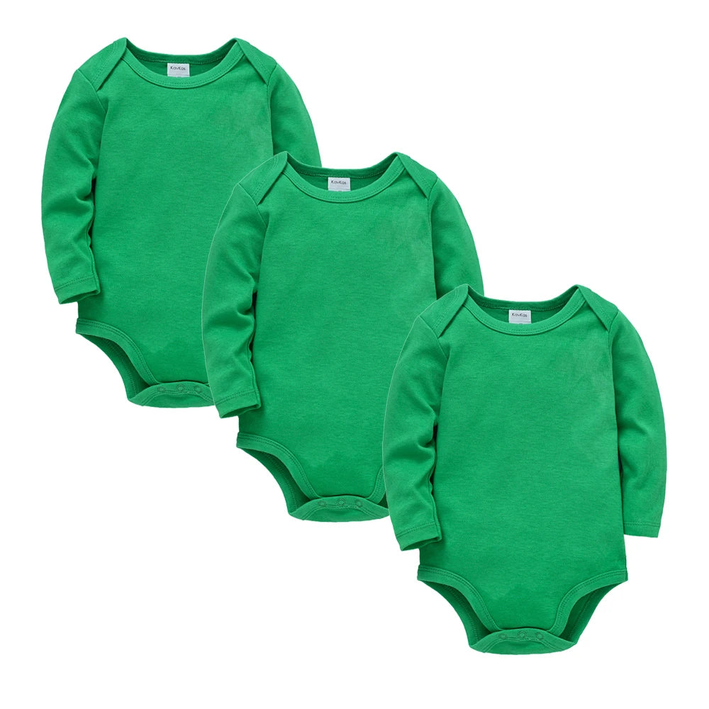 Solid White Baby Clothes Long Sleeve Cotton Baby Girls Boys