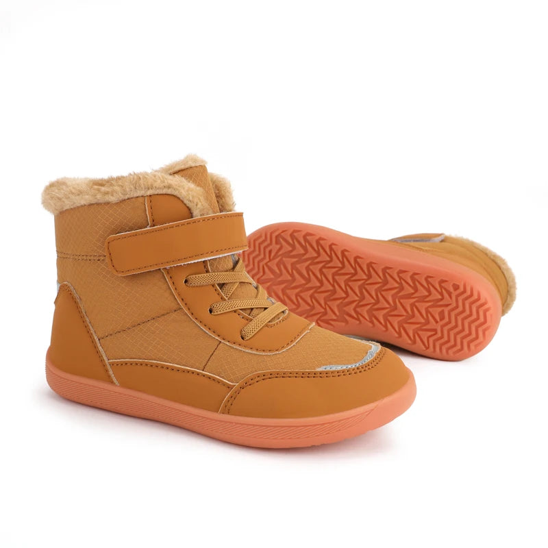 Wide Toe Barefoot Winter Boots | Kids Warm Snow Shoes
