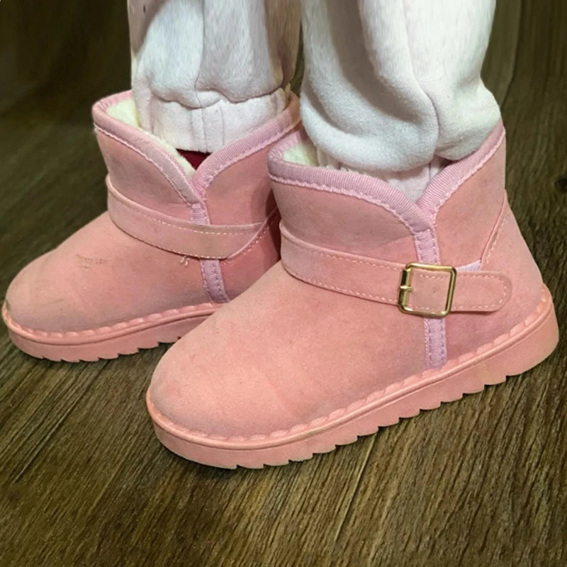 Children Snow Boots Winter Cute Warm Anti Slip Shoes Kids Bo
