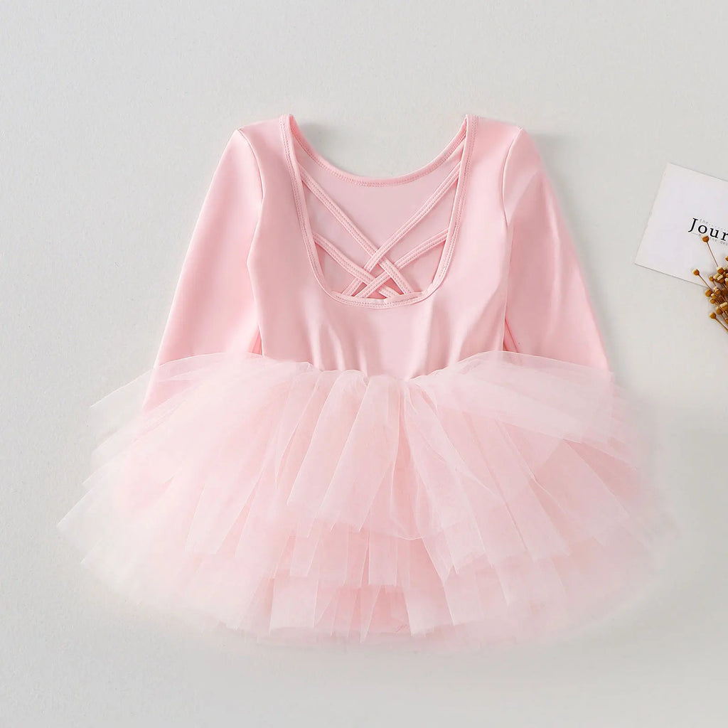 Baby Girl Princess Tutu Dress Long Sleeves Infant Toddler Pu