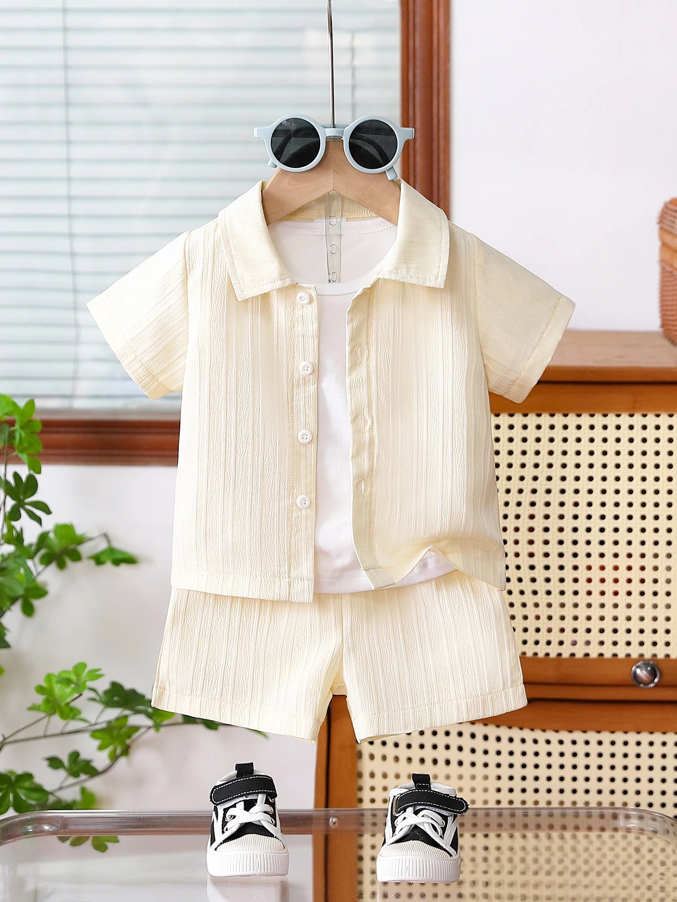Baby boy ribbed shirt and shorts set | See:Saw Kids