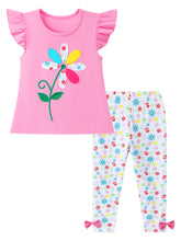 Load image into Gallery viewer, Girls Cotton Shirt and Shorts Set detail