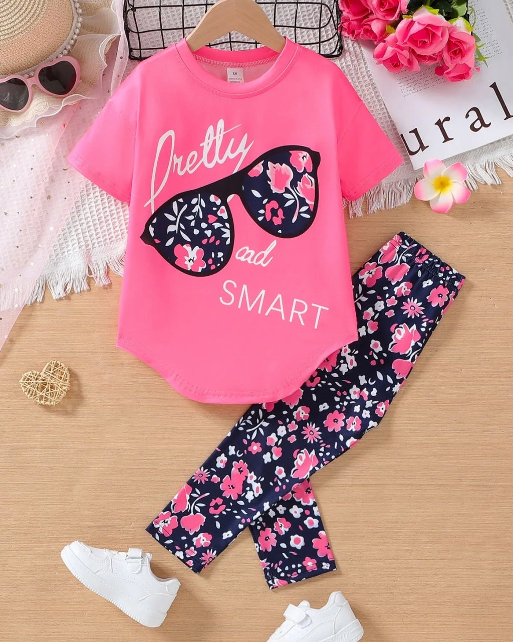 Girls cotton top and pants birthday set | See:Saw Kids