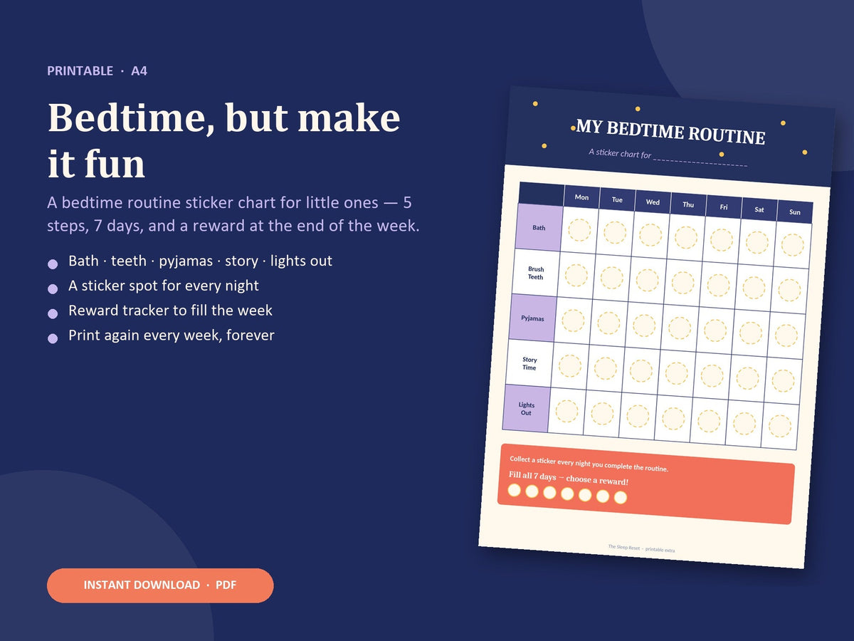 Bedtime, but make it fun — the chart