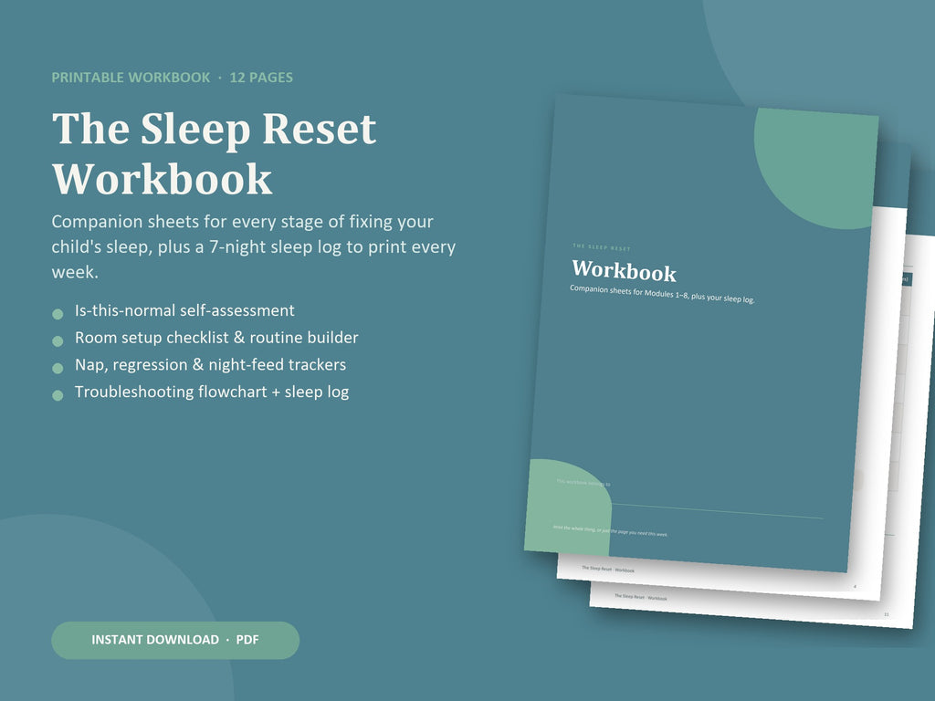The Sleep Reset Workbook — 12-page printable