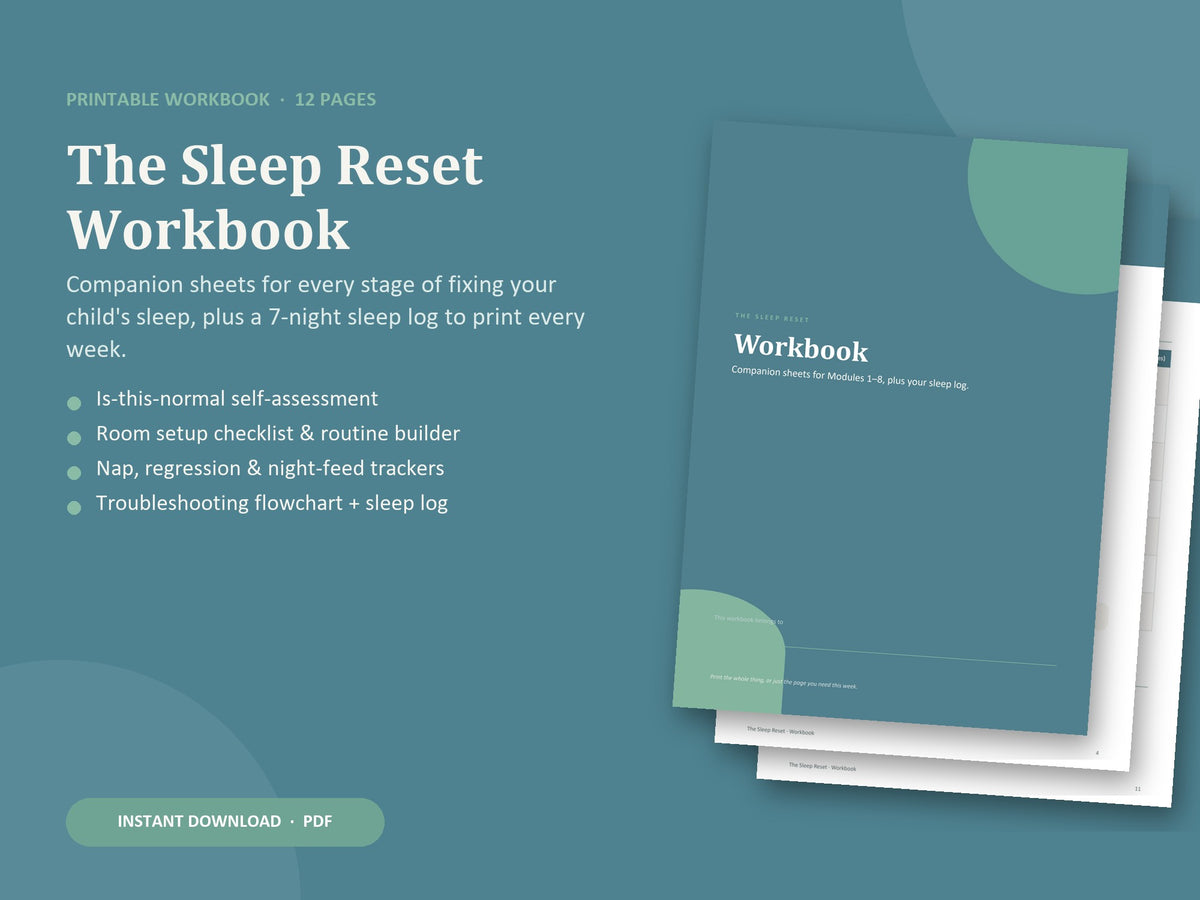 The Sleep Reset Workbook — 12-page printable