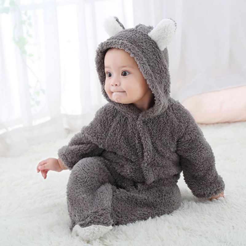 Baby bear hooded onesie all-in-one winter outfit | See:Saw Kids