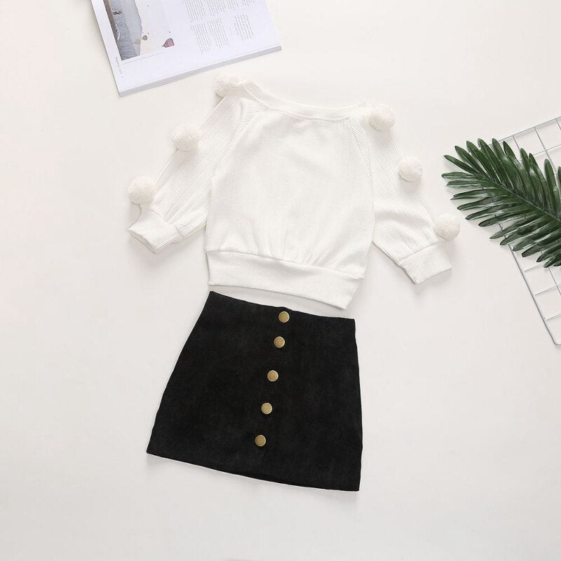 Bobble Sweater & Pencil Skirt